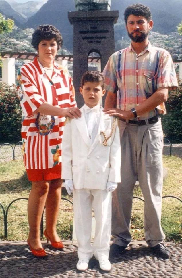 Ronaldo with his parents